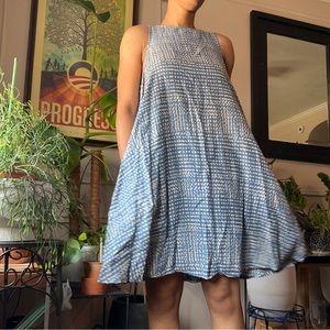 Blue and white polka dot mini babydoll dress by Velvet Heart size medium